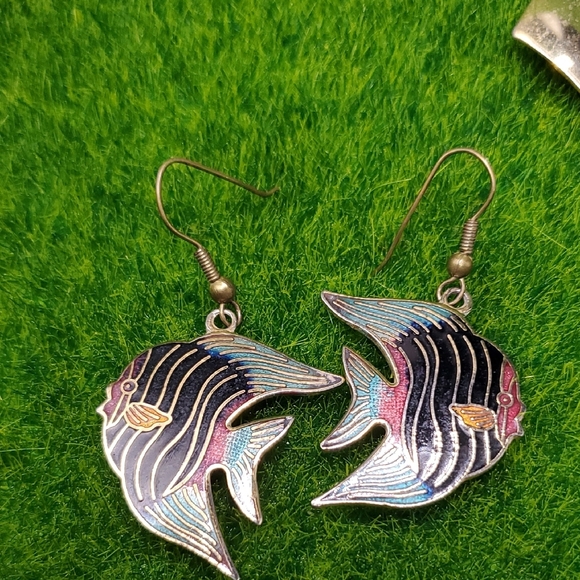 Clossione Clown Fish Vintage Earrings For Pierced Ears E1007 - Picture 1 of 3